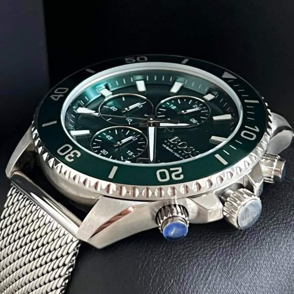 Hugo Boss Men’s Admiral Green Face Watch NEW - Picture 2 of 11